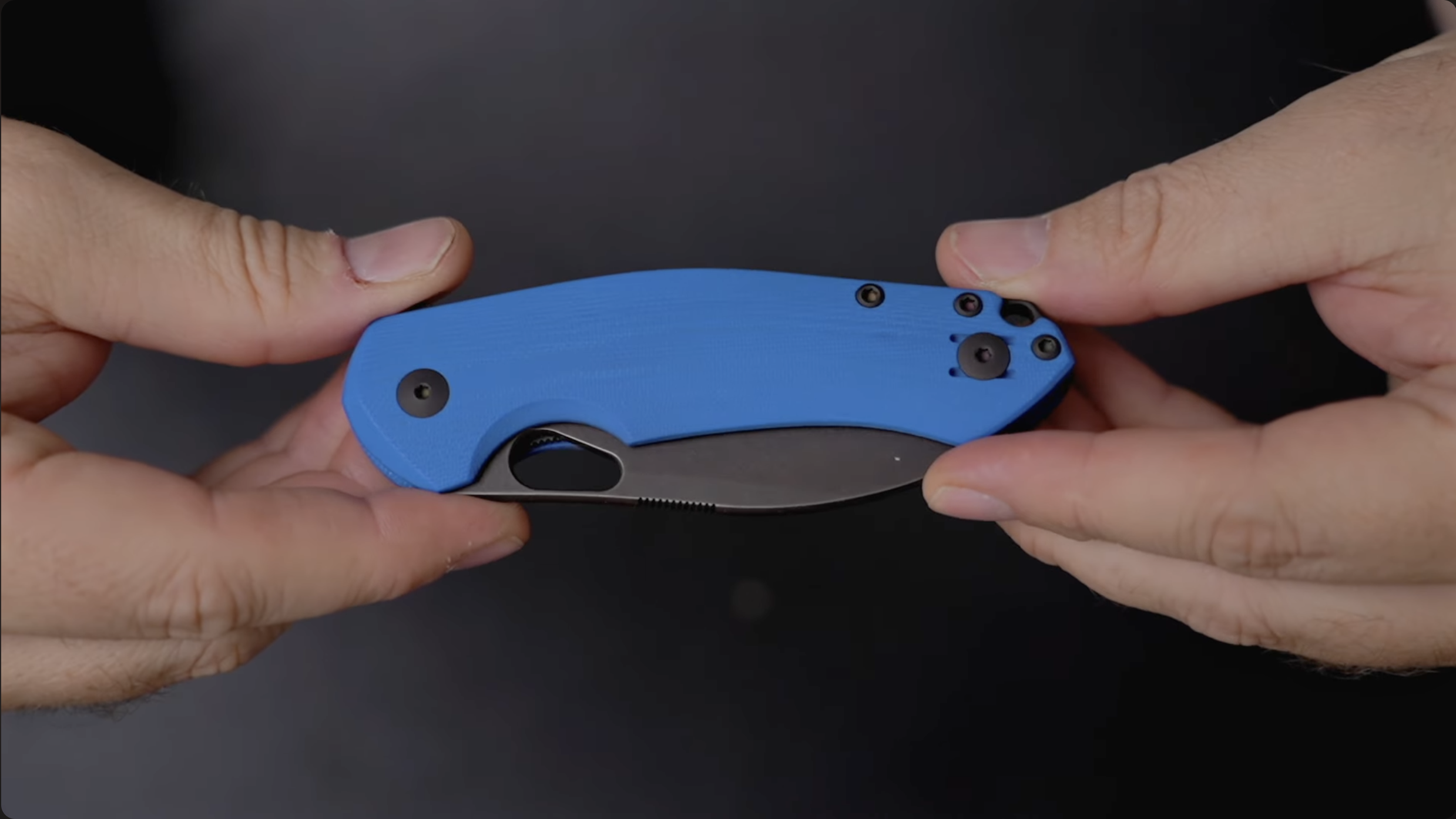 GiantMouse Jens Anso Biblio XL Liner Lock Knife Blue G-10